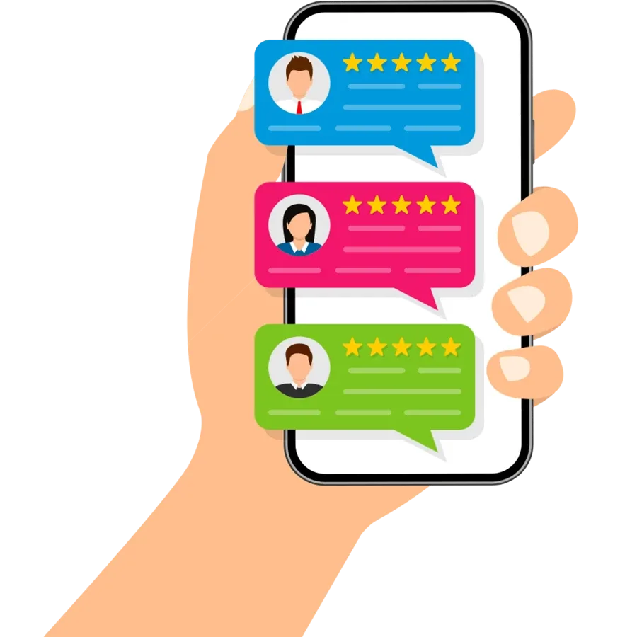 Bewertungen auf dem Smartphone